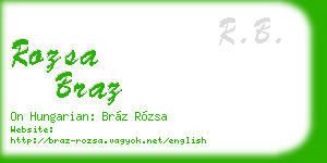 rozsa braz business card